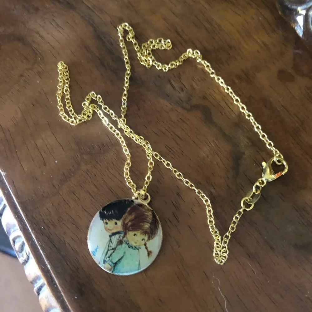 Vintage Fran Mar Moppets Pendant Necklace